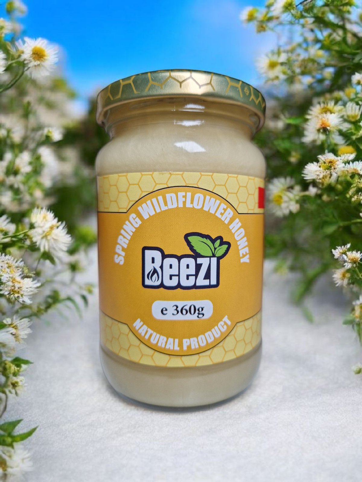 Spring wildflower honey jar